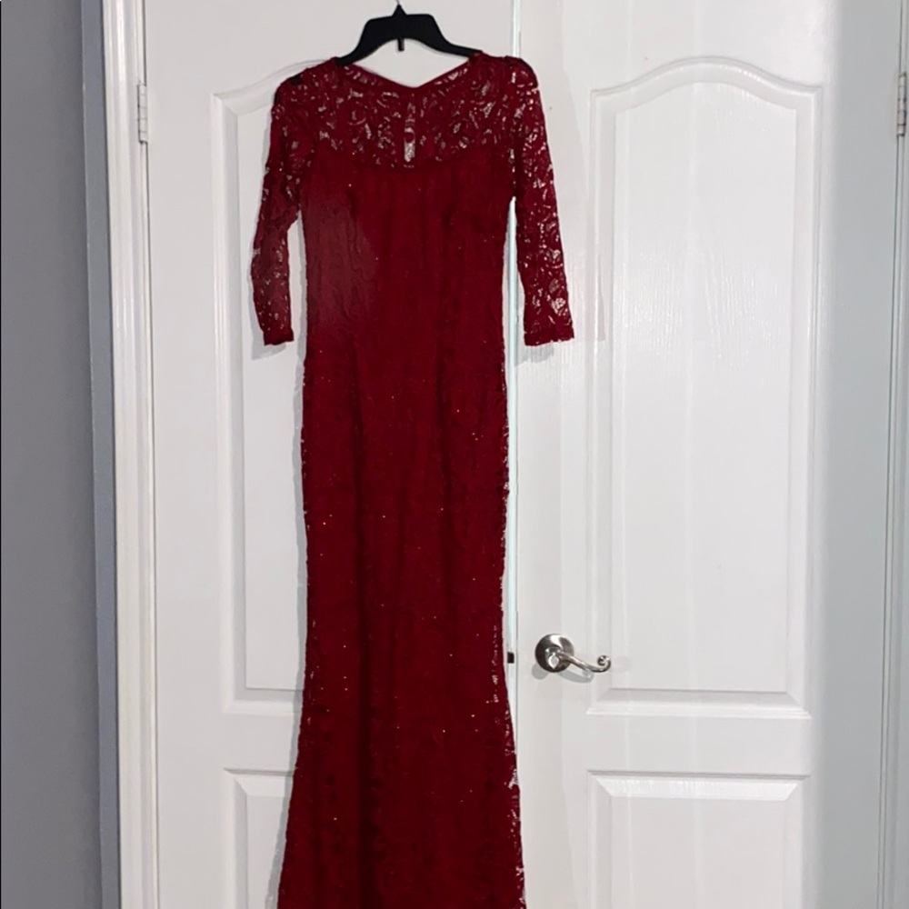 Classy blu sage banquet dress